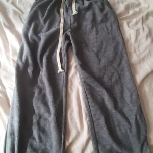 Gray Lounge Pants with Drawstring